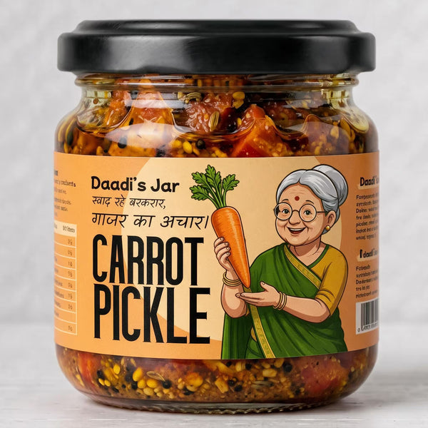 Carrot Pickle 350g | Daadi's Jar Homestyle Gajar Achar
