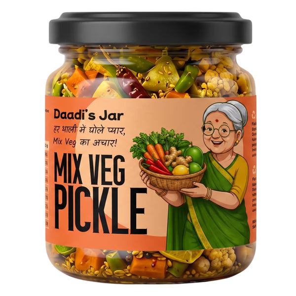 Mix Vegetable Pickle 350g | Daadi's Jar Mix Veg Achar