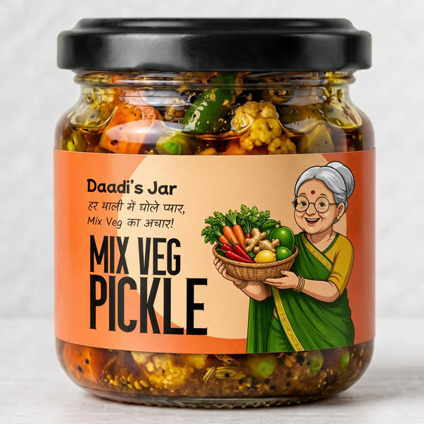 Mix Vegetable Pickle 350g | Daadi's Jar Mix Veg Achar