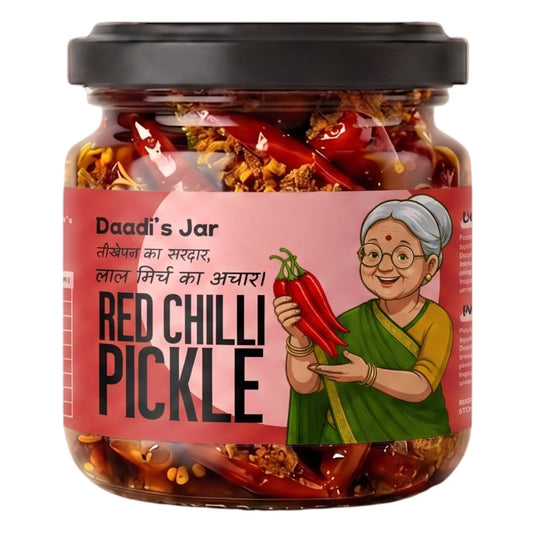 Red Chilli Pickle 350g | Daadi's Jar Spicy Mirchi Achar