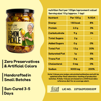 Lemon Pickle 300g | Daadi's Jar Tangy Nimbu Achar