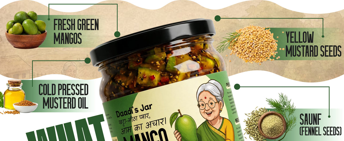 Mango Pickle 300g | Daadi's Jar Authentic Aam Achar